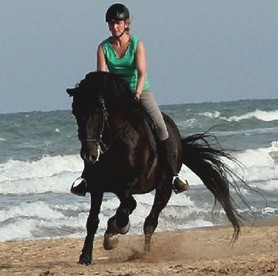 Riding at the sea in Andalusia